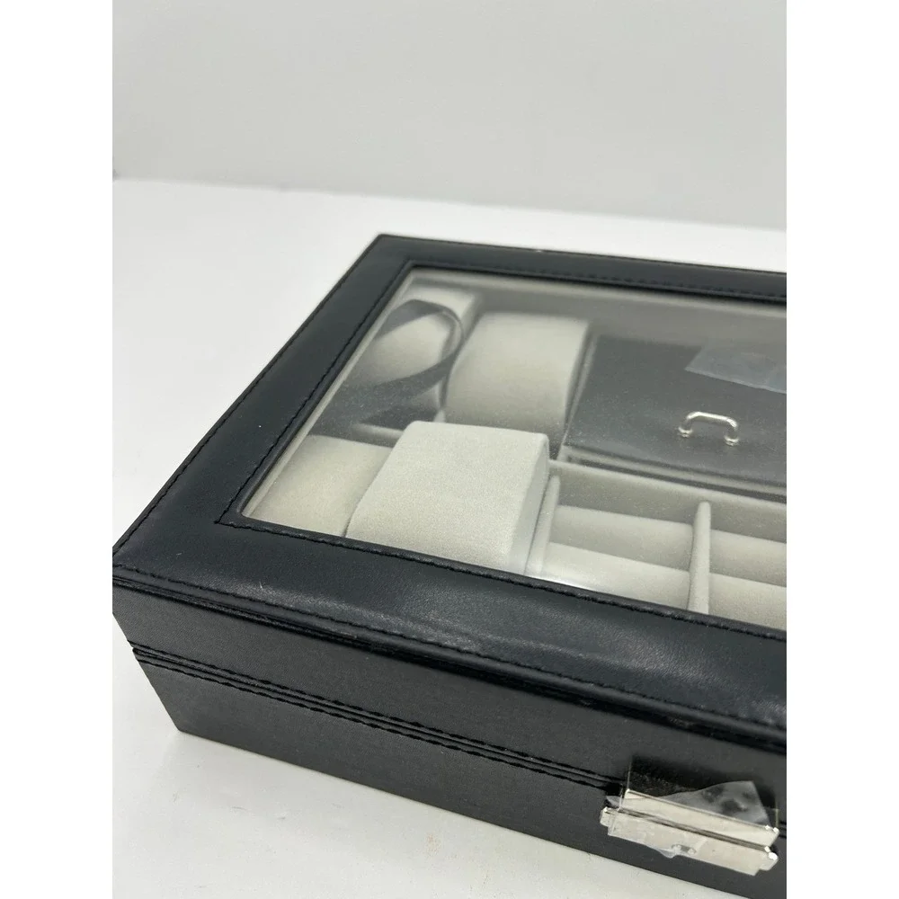 Watch Jewelry Box‎ Organizer Unisex OS Black New